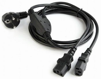 Power Cord PC-220V  1.5m Euro Plug, 90 degree angled output plug,Cablexper, PC-186A-VDE1B-1.5M 