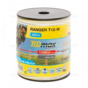 Лента для забора – 12 mm – 200 m – 60 kg – 0,33 Ω/m 