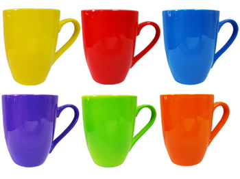 Чашка конус 350ml одноцветная, яркие цвета 