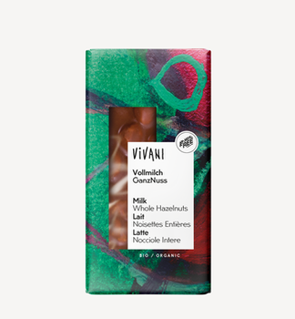 Молочный шоколад с лесными орехами bio Vivani 100г 