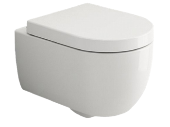 PROMO SET WC V TONDO RIMLESS cu capac soft close+Instalatie+Buton ALB matt 