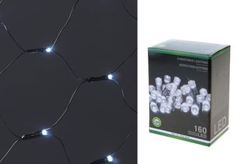 Luminite de sarbatoare "plasa" 160LED, alb, 2X1m, in/out 