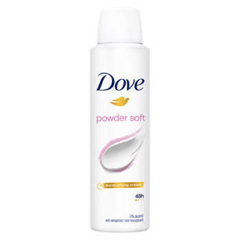 Antiperspirant spray Dove Deo Powder Soft, 150 ml. 