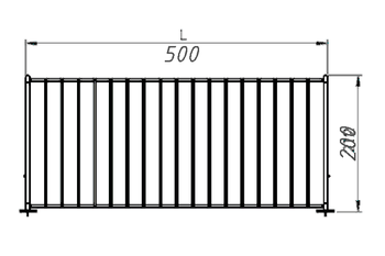 cumpără Separator cu dimensiunile 200x500 (zinc) metal în Chișinău 