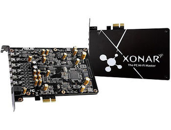 ASUS Xonar AE 7.1 Gaming Audio Card, 192kHz/24-bit, 7.1 ch. high resolution audio and 150ohm headphone amp, 110dB signal-to-noise ratio (SNR), PCI Express