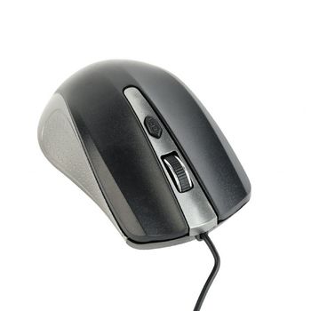 Mouse Gembird MUS-4B-01-GB, Optical, 800-1200 dpi, 4 buttons, Ambidextrous, Spacegrey/Black, USB 