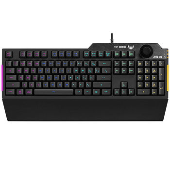 Tastatura  ASUS TUF Gaming K1 RGB keyboard with Volume knob, spill-resistance, 5-zone RGB, side light bar and Armoury Crate, gamer 90MP01X0-BKRA00 (tastatura/клавиатура) BFR