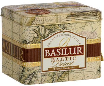 Ceai negru  Basilur Lose Leaf Tea  PRESENT BALTIC, cutie metalică  100g 