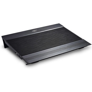 Stand pentru laptop Notebook Cooling Pad DEEPCOOL N8 BLACK,  up to 17", 140mm, 1000rpm, 25dBA, 94.7CFM, 4x USB, all aluminum extrusion panel, Black