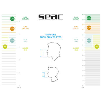 Маска для снорклинга полнолицевая детская (от 6 лет) Seac Junior Unica 170-13 (10143) 