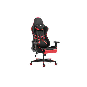Игровое кресло Lumi Gaming Chair CH06-13 with Headrest & Lumbar Support, Black/Red, Mesh Fabric, 2D Armrest, Steel Frame, 350mm Nylon Plastic Base, PU Hooded Caster, 100mm Class 3 Gas Lift, Weight Capacity 150 Kg XMAS