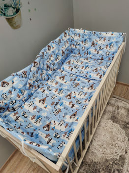 Комплект постельного белья в кроватку Pampy Blue Panda 
