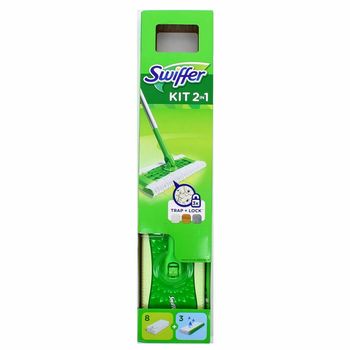 Swiffer Trap & Lock 1 Mop trusa de baza cu mop uscat/umed 