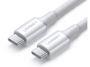 UGREEN Cable Type-C 2.0 to Type-C 2.0 5A, 100W, 1m US300, White 