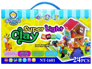 Пластилин "Super light clay" №1601, 24цвета 