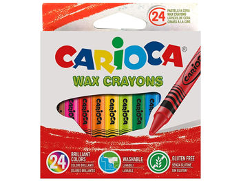 Набор мелков восковых Carioca Wax 24шт 