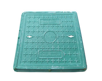 cumpără Capac canalizare compozit patrat 500x500 mm / 2 t verde (H=40 mm, 18,5 kg) în Chișinău 