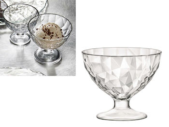Cupa pentru desert 360ml Diamond din sticla, transparenta 