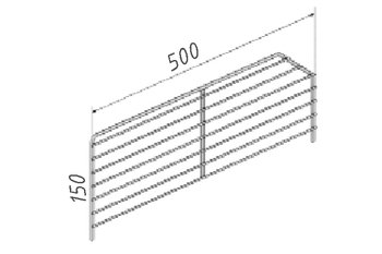 cumpără Separator sub unghi 150x500 mm, metal (zinc) în Chișinău 