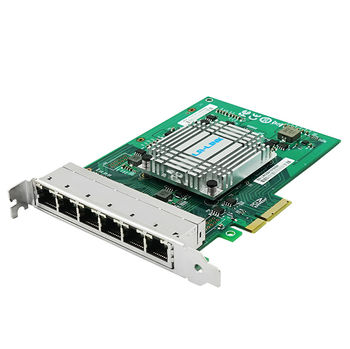 PCI-e Intel Server Adapter Intel I350AM4,  6 Copper Port 1Gbps 