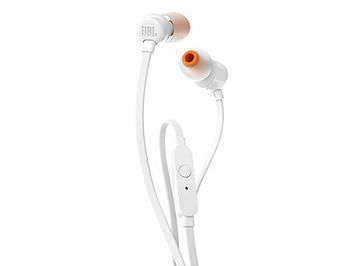 JBL T110 White In-Ear Headphones, 20Hz–20kHz, Microphone, Remote, Cable, JBLT110WHT (casti cu microfon cu fir JBL / проводные наушники с микрофоном JBL)