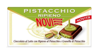 Novi Молочный шоколад с фисташковой начинкой, 100г105г. 