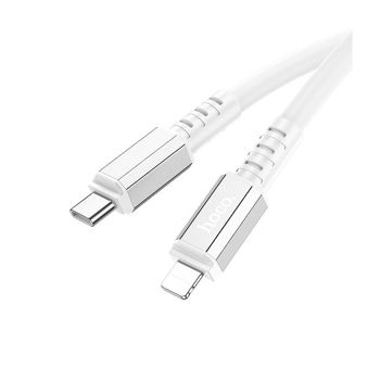 Cablu Hoco X85 iP Strength PD charging data cable, white 777416