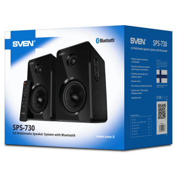 Speakers SVEN "SPS-730" 50W, USB/microSD, RC, Bluetooth, Black 