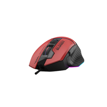 Gaming Mouse Bloody W95 Max, 100-12000dpi, 10 buttons, 35G, 250IPS, Extra Fire Wheel, RGB,USB, Red 