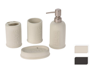 Set pentru baie din ceramica Bathroom 4buc "Text" 