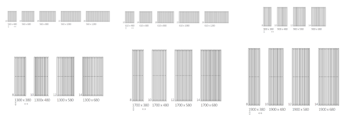Calorifer vertical Terma Triga 900x380mm 