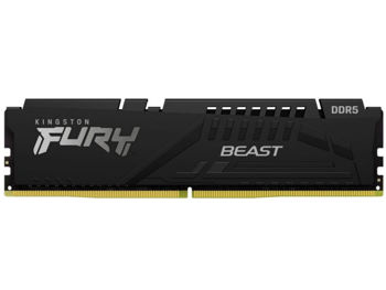 16GB DDR5-5200MHz  Kingston FURY Beast (Kit of 2x8GB) (KF552C40BBK2-16), CL40-40-40, 1.25V, Black 