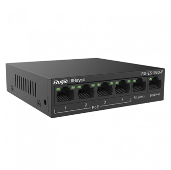 Switch Ruijie (POE, 6 port, Metal case) 