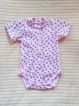Боди с коротким рукавом Paw Pink 