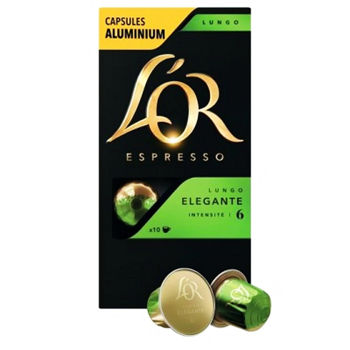 Cafea capsule L'or Lungo Elegante, 10 buc. 