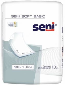 Впитывающие пеленки для постели Seni Basics Soft, 90x60 см, 10 шт. 
