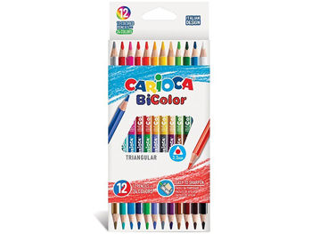 Набор карандашей цветных Carioca BiColor 12шт, 24цвета 
