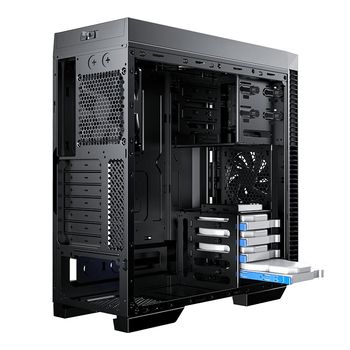 Case ATX GAMEMAX Dark Silent, w/o PSU, 5x120mm, Sound deadening foam, Dust Filter, USB 3.0, Black 