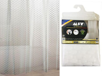 Perdea pentru dus 180X200cm MSV Premium EVA BOMBAY, transparenta 