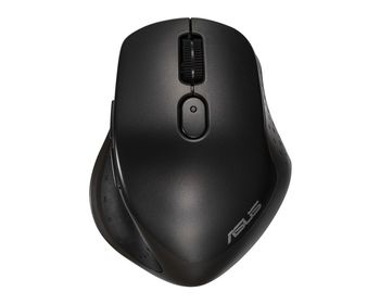 Wireless Mouse Asus MW203, Optical, 1000-2400 dpi, 6 buttons, Ergonomic, Silent, 1xAA, BT/2.4, Black 