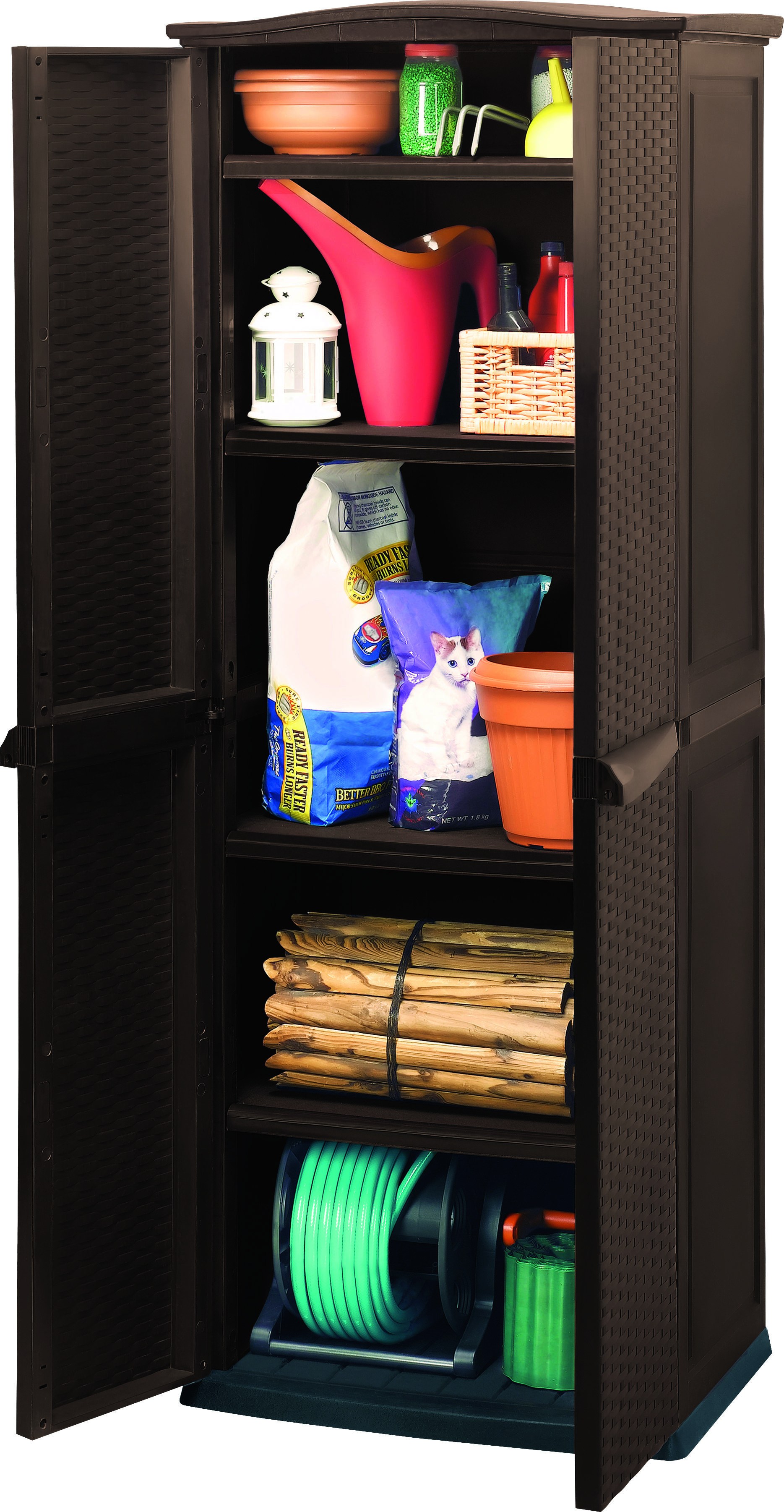 Keter хозяйственный шкаф utility 4 shelves под ротанг - купи.