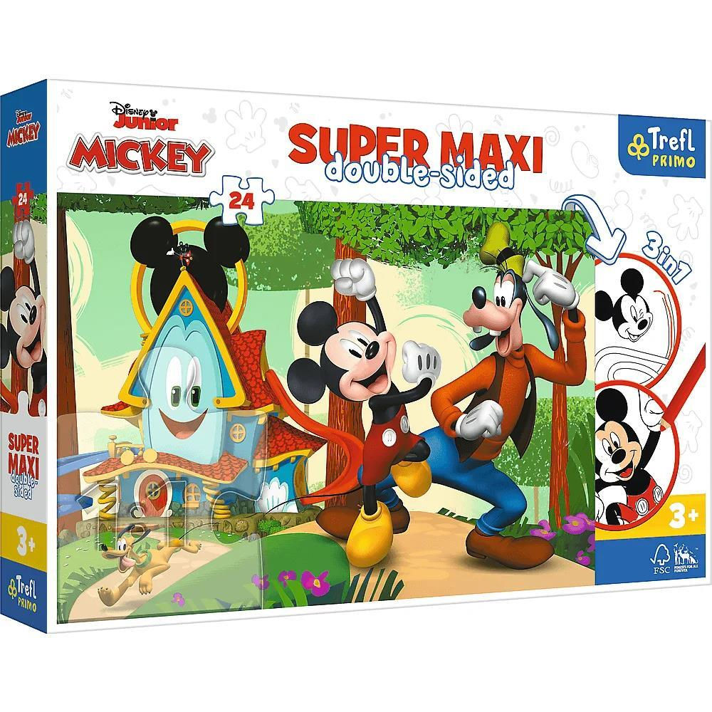 Головоломка Trefl 41012 Puzzles - 24 Super Maxi - Funhouse and friends /  Disney Mickey Mouse Funhouse купить по низкой цене в Кишинёве, Бельцах,  Кагул, Комрате, Тараклии, Молдове / Интернет-магазин MAXIMUM