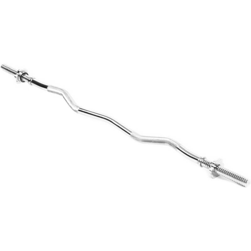 ManiBoom Barra Pesas Z Curly 120 Cm De 8,5kg Para Discos Y Pesas
