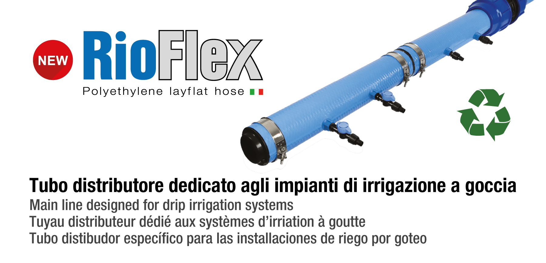 Шланг плоский RioFlex PE D. 3 PN4 SAB в наличии купить от uniplast.md  быстро с доставкой по Кишиневу и Молдове в