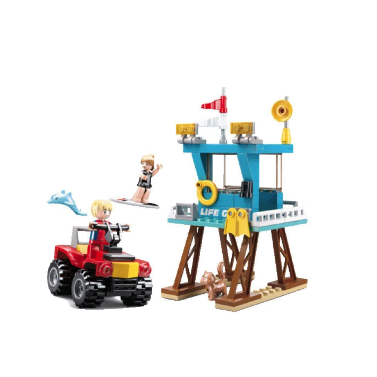 Sluban Beach Rescue – Set Torre Del Bagnino 120 Pezzi – Mattoncini Compatibili 3+