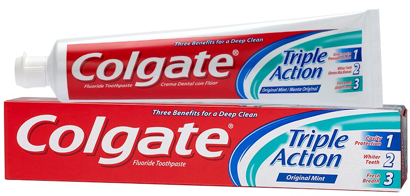 Акция зубная паста колгейт. Зубная паста Colgate Triple Action. 100мл зуб.паст.Colgate Triple Act. Colgate Triple Action 77gr. Colgate 150ml зуб.паста Triple Action_238443.