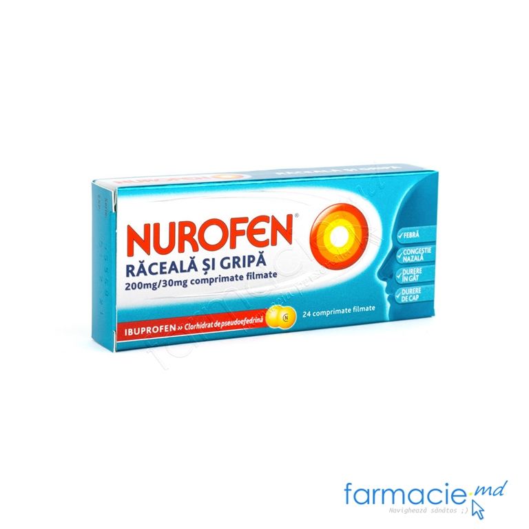 Nurofen® Raceala Gripa comp. film. 200 mg 30 mg N12x2~