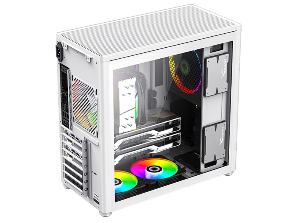 GAMEMAX Black Steel/Tempered Glass USB3.0/ Type C Micro ATX Tower Spark  Computer Case w/ Dual Tempered Glass Side Panel 