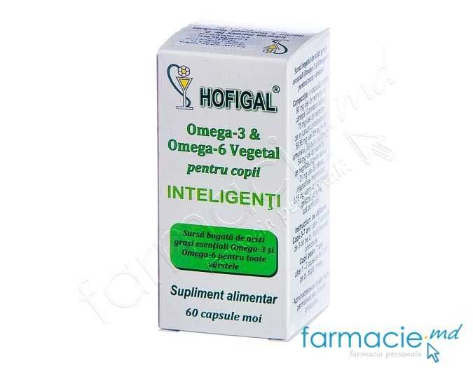 Omega 3 si Omega 6 Vegetal Hofigal 600 mg, 60 capsule
