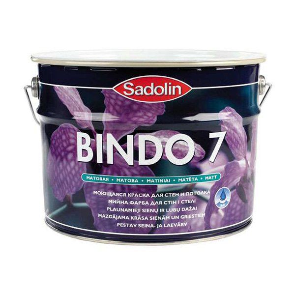 Купить краску в алматы. Садолин Биндо 7. Садолин Биндо 7 BW (10л). Краска Bindo 7. Sadolin краска для стен.